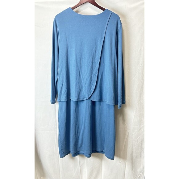 Pure Jill Womens 2X Blue Long Sleeve Soft Dress NWT - Picture 8 of 9